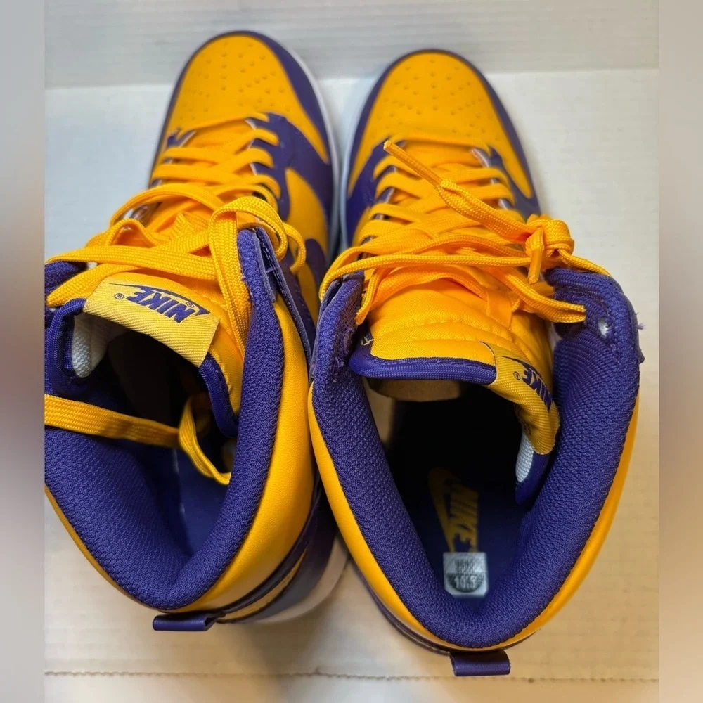 Nike Dunk High Retro Purple Yellow Lakers Purple DD1399-500 LSU